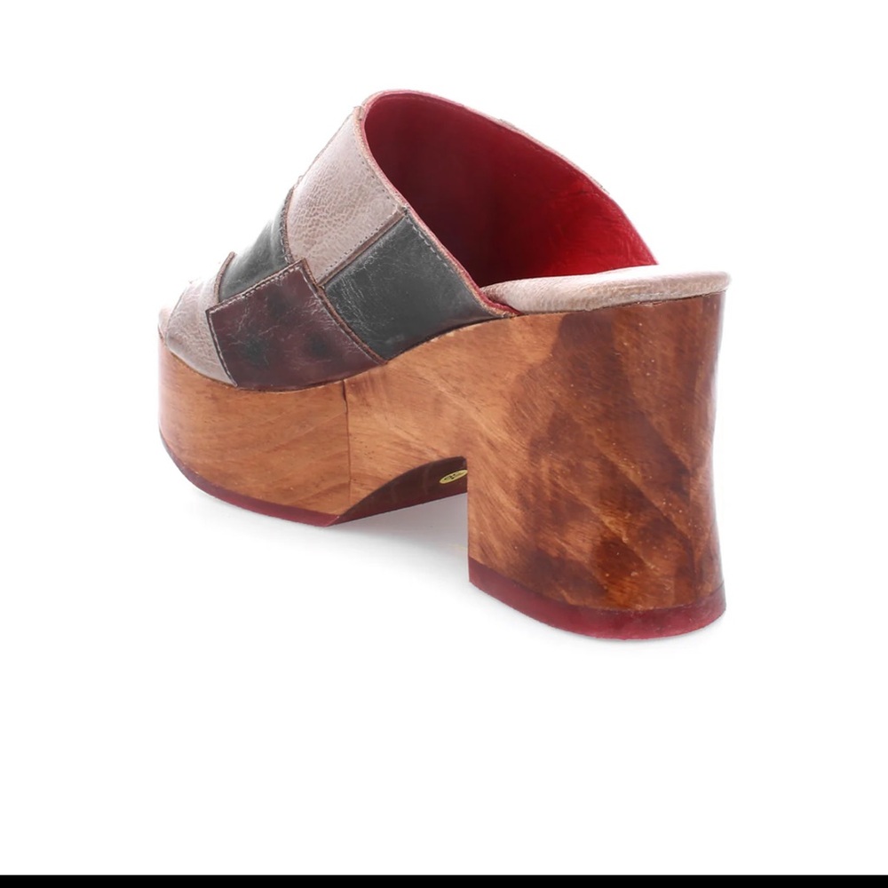 Bed Stu Patchwork Leather Clogs in Brown and Blac… - image 3